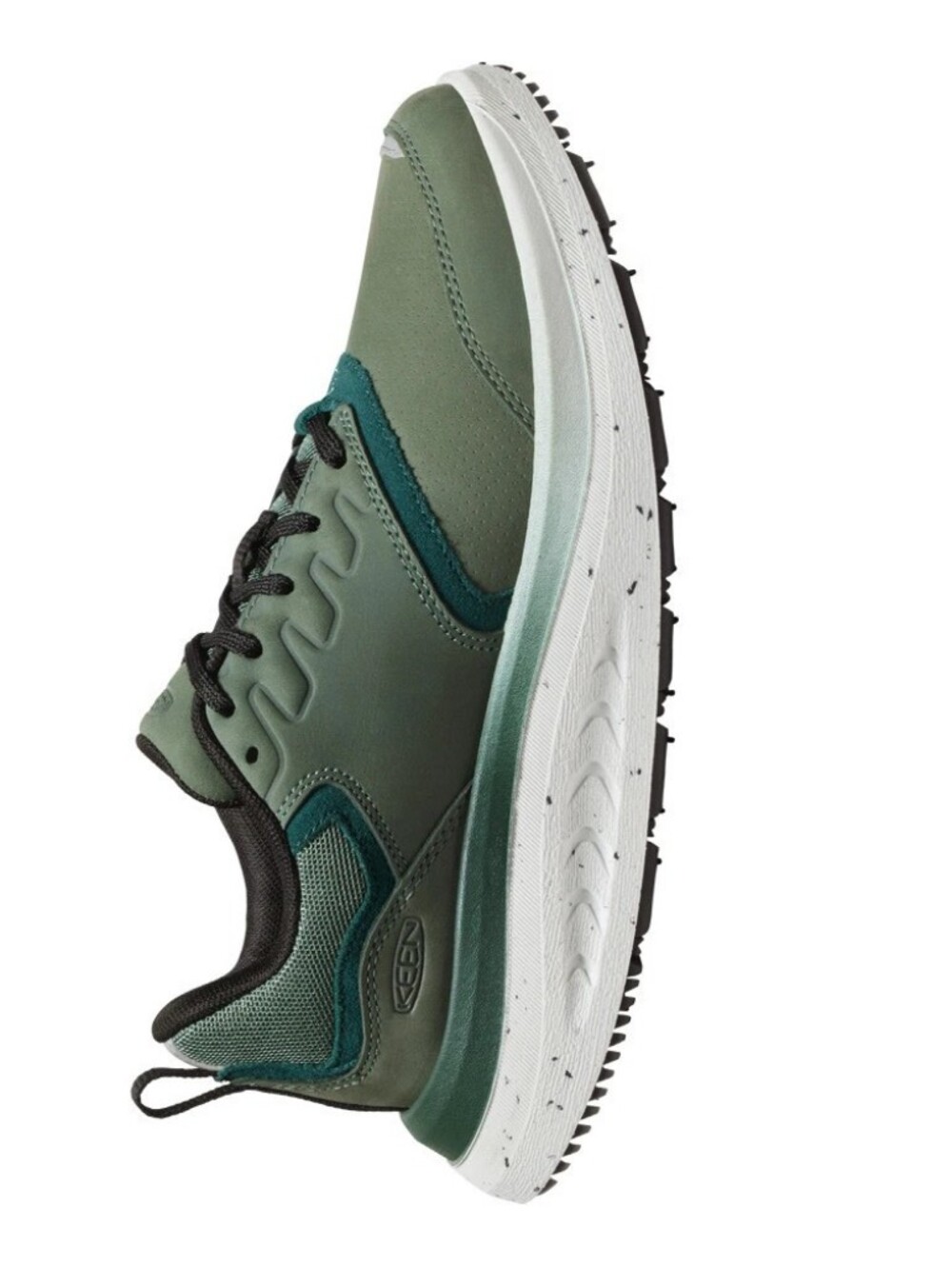 Keen LEATHER WALKING SHOE DARK FOREST/SEA MOSS Size 8.5 EU 39
